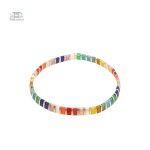 Bracelet Miyuki Tila arc en ciel, couleur vibrante et design unique