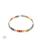 Bracelet Miyuki coloré, design Tila en arc en ciel