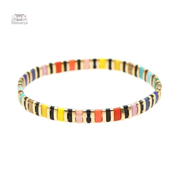 Bracelet Miyuki, éclatant Tila en couleurs arc en ciel