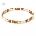 Bracelet artisanal Miyuki Tila coloré et élégant