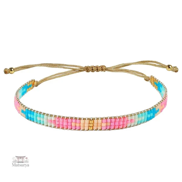 Bracelet Miyuki Tila avec motifs colorés