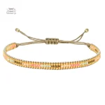 Bracelet artisanal Miyuki aux teintes variées
