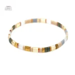 Bracelet Miyuki, couleurs variées et éclatantes