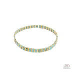 Bracelet en perles Miyuki Tila, finition cristal
