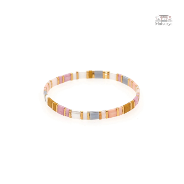 Bracelet Miyuki Tila pour femme en perles colorées