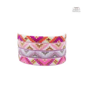 Bracelet Miyuki Tila Multicolore Tissé