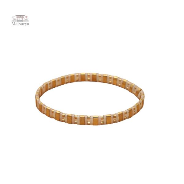 Bracelet Miyuki Tila doré raffiné