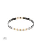 Bracelet Miyuki en or, noir et blanc, style moderne