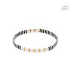 Bracelet Miyuki Tila avec motifs en or et noir