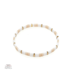 Bracelet Miyuki Tila Rose Blanc