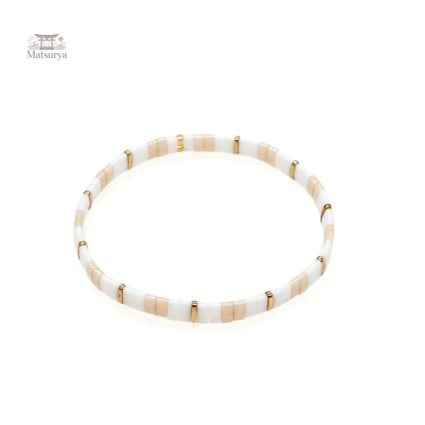 Accessoire tendance bracelet Miyuki rose