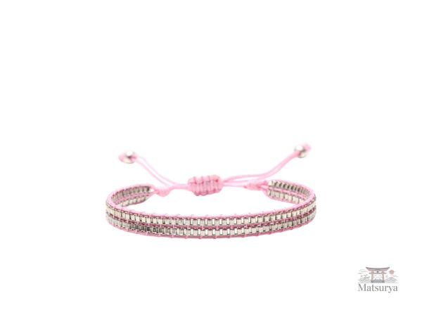 Accessoire bracelet Miyuki en verre camel, chic et stylé