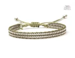 Bracelet camel tissé Miyuki, design contemporain et léger