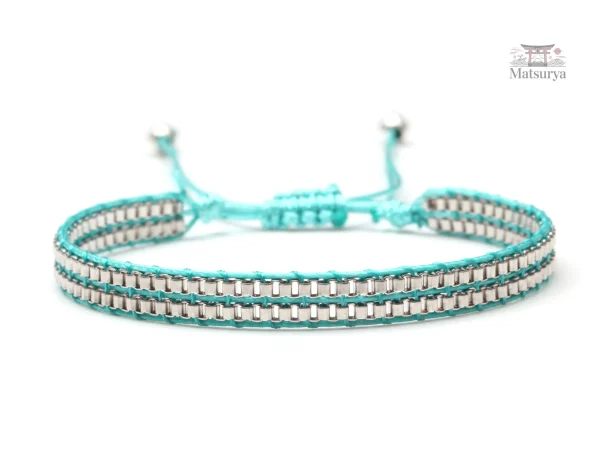 Bracelet en verre Miyuki Tila, couleur camel raffinée
