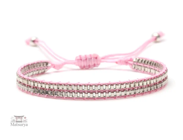 Bracelet coloré Miyuki Tila, en verre camel et original