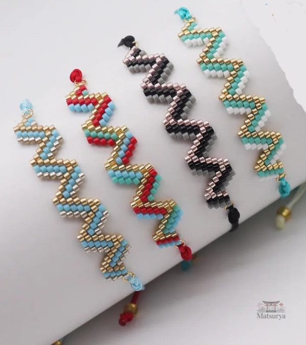 Bracelet Miyuki Tila Zigzag en perles colorées - vue 5