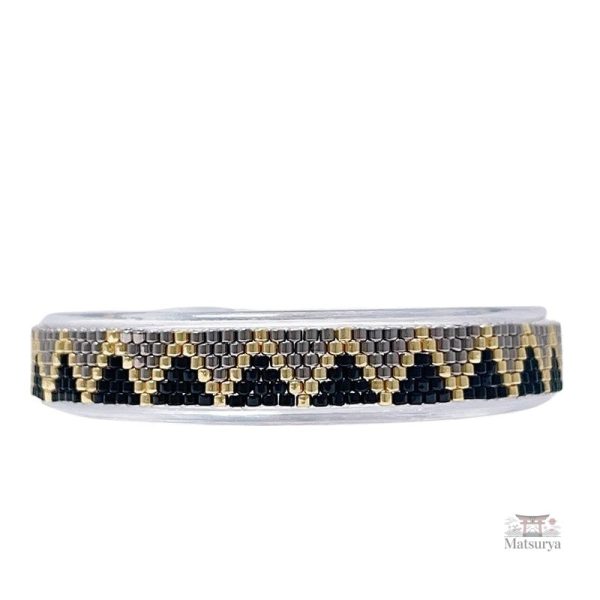 Bracelet Miyuki tissé dégradé en inox - vue 2
