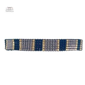 Bracelet inox tissé Miyuki aux couleurs dégradées