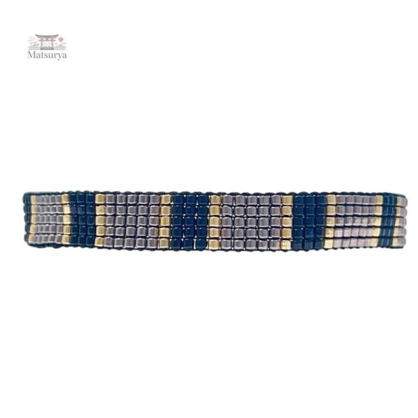 Bracelet inox tissé Miyuki aux couleurs dégradées