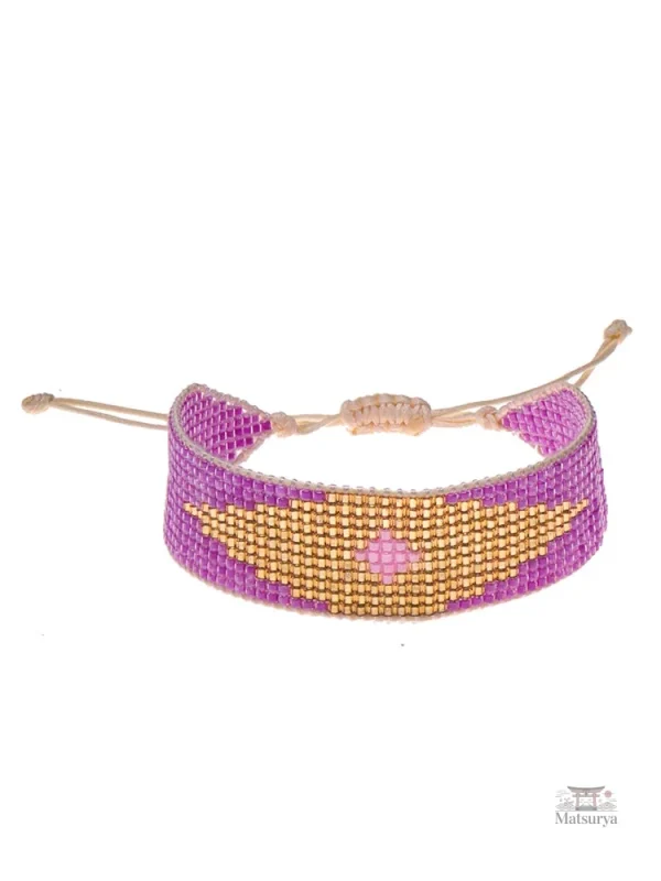 bracelet-miyuki-tisse-mauvais-oeil-1 Bracelet Miyuki tissé mauvais Œil en perles colorées