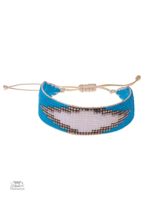 Bracelet tissé mauvais Œil, style Miyuki élégant