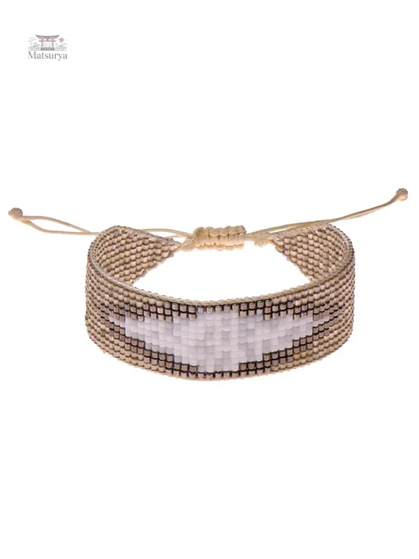 Miyuki bracelet avec motif mauvais Œil, design unique