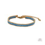 Bracelet Miyuki tissé avec des motifs colorés
