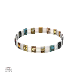 Bracelet Miyuki élégant fait de verre de cristal