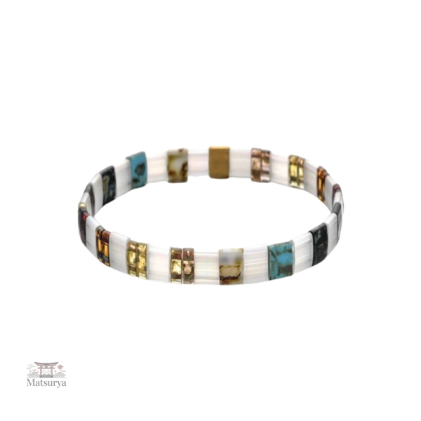 Bracelet Miyuki élégant fait de verre de cristal