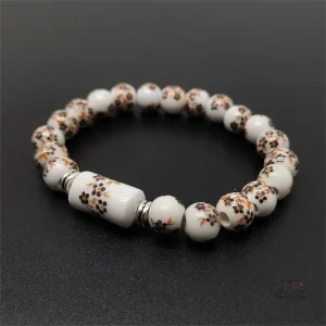 Bracelet en porcelaine avec perles japonaises