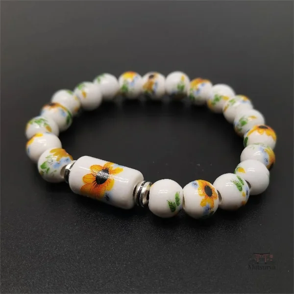 Bracelet en porcelaine, style japonais raffiné