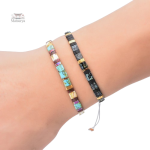 Bracelet perles plates Miyuki élégant