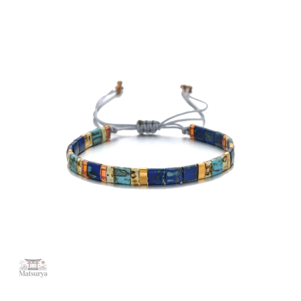 Bijou bracelet Miyuki avec perles plates