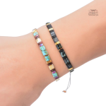 Bracelet coloré perles Miyuki plates