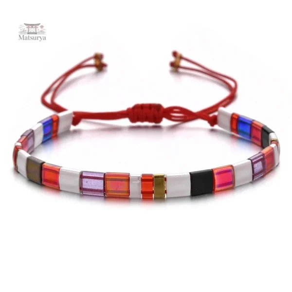 Bracelet léger en perles plates Miyuki