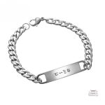 Bracelet en acier avec inscription japonaise