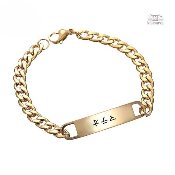 Bracelet en acier, touche japonaise