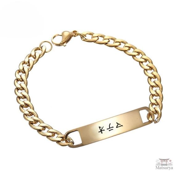 Bracelet personnalisé japonais, acier résistant
