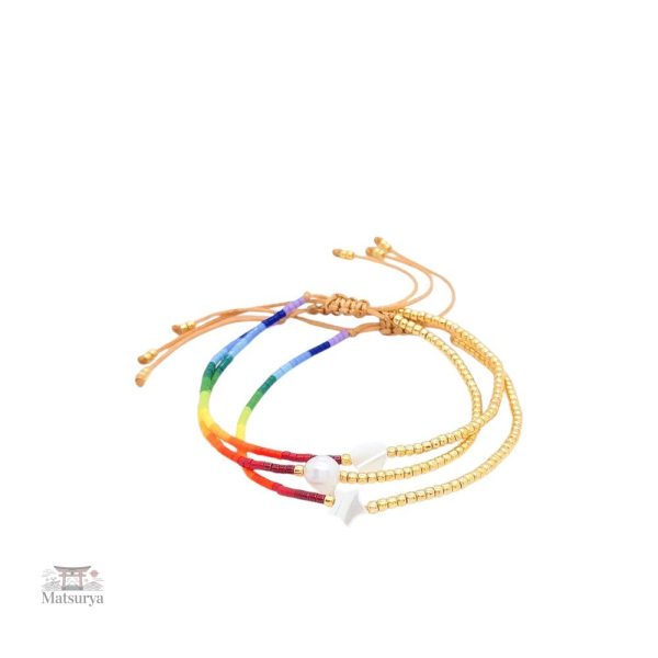 Bracelet coloré Miyuki style Boho avec motifs arc-en-ciel