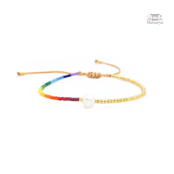 Bracelet Boho en perles Miyuki avec un motif multicolore