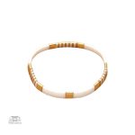 Bracelet Tila or blanc, style Miyuki élégant