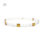 Bracelet en perles Tila, or blanc, tendance Miyuki