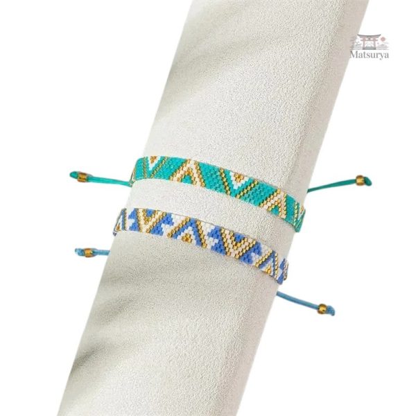 Bracelet Miyuki à motifs géométriques