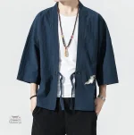 Cardigan kimono homme élégant en tissu léger