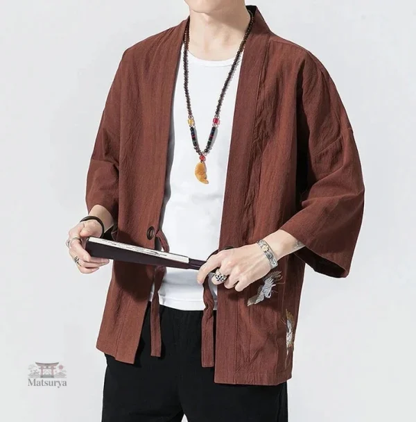 Kimono homme en couleur unie pour un look sobre
