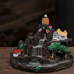 Cascade à encens en résine pour une ambiance apaisante