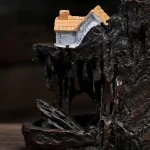 Fontaine à encens : résine sculptée pour une atmosphère zen
