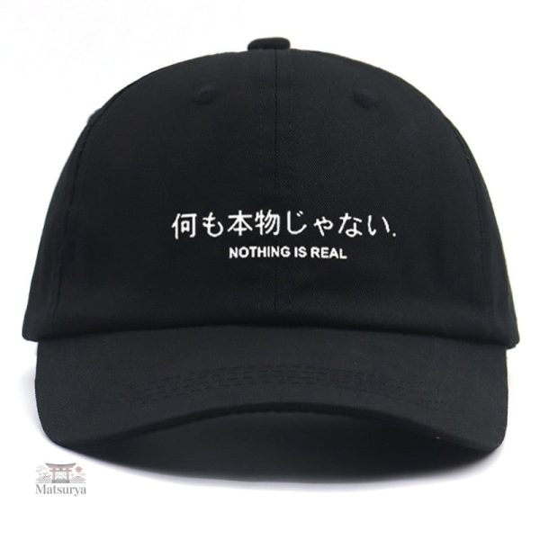 Casquette japonaise avec motifs d'écriture unique