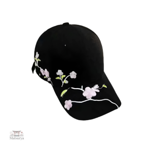 Casquette artisanale motifs floraux