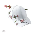 Casquette à motifs japonais fleuris